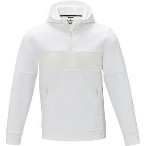 Elevate Life Mens Sayan Half Zip Hoodie / White